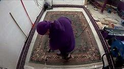 Very large heavy Chinese superwash Timelapse rug cleaning