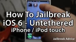 How To Jailbreak The iPhone 5 / iPod touch Using Evasi0n - iPhone, iPod iOS 6 Untethered Jailbreak