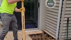 Removing deck boards quickly with the Demo Dek tool #demodek #decks #reddeck #tools #riseconstruction | Sam Irwin Construction