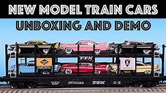 New Bi-Level Auto Carrier with 1958 Plymouth® Furys from Menards | Model Train Unboxing and Review