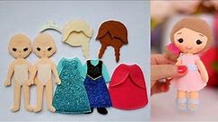 Very Easy Felt Doll Patterns |Felt Doll Toys With Changeable Cloth & Hair Wig |Felt Doll Making