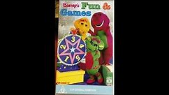 Opening To Barney's Fun and Games 1996 VHS Australia (ABC Version)