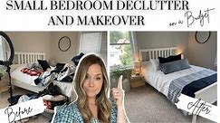 DECLUTTERING MY SMALL BEDROOM | Decorating ideas for a SMALL BEDROOM on a BUDGET