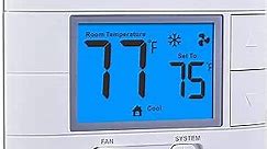 Upgraded Digital Non-Programmable Thermostat for Home 1 Heat/1 Cool Single Stage System, with Temperature & Humidity Monitor and Large Blue LCD Display