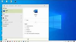 How to open WordPad in windows 10