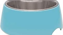 Loving Pets - Retro Bowl Dog Food Water Bowl No Tip Stainless Steel Elevated Pet Bowl No Skid Spill Proof (Large, Blue)