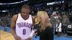 After the win, Russell Westbrook... - Oklahoma City Thunder