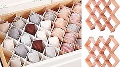 ROUFA 2 Sets of Pink Drawer Dividers, 12pcs - Multipurpose Home Organizer for Closet, Night Table, Toilet Table, Office Cabinet, Underwear, Socks, Ties, Belts, Scarves, Baby Clothes, Makeup