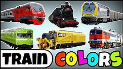 Learn Colors with Train|Red|Orange|Yellow|Green|Blue|Maroon| English #train #colors #vehicles