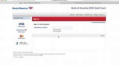 Login Bank of America EDD Debit Card | Sign in