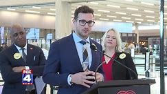 City leaders celebrate anniversary of new KCI Airport terminal opening