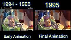 Toy Story (1995) Render Bugs or Animation Glitches! Early Animation and Final Animation Comparison