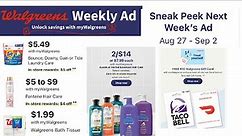 Walgreens Ad Preview 8/27 - 9/2