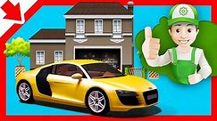 Handy Andy cartoon. Car servicing and repairs Cartoon cars. Car wash game Car body shop Cartoon