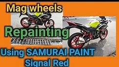 MAGS WHEEL REPAINTING(samurai paint signal red)