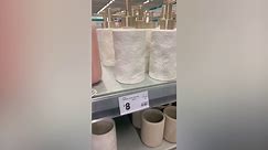 Kmart bathroom accessories that look like toilet rolls