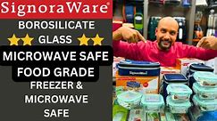 SIGNORAWARE GLASS CONTAINER LUNCH BOX REVIEW || 100 % BOROSILICATE || MICROWAVE SAFE || FREEZER SAFE