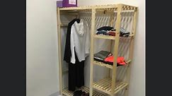 clothes and storage wooden rack