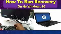 How To Run Recovery On Hp Windows 10 | How To Perform HP System Recovery in Windows 10 | Recovery