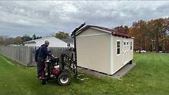 One Man Delivery of Amish Storage Shed - Amish Outdoor Buildings of Michigan