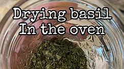 Oven drying fresh basil #freshisbest #homemade #herbs #dryingherbs