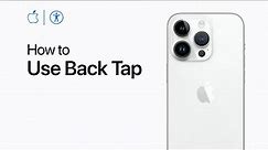 How to use Back Tap on iPhone | Apple Support