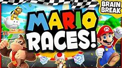 Mario Races! A Mario Brain Break Activity | Super Mario Games For Kids | Just Dance | GoNoodle