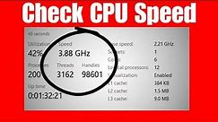 How To Check Cpu Clock Speed In Windows 11