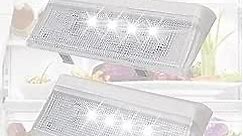 EMIHO Replace 1 Pcs W10515058 and 2Pcs W10515057 LED Light Set Fit for Whirlpool Kenmore Maytag KitchenAid Refrigerators, with Tapered Lens and Bezel Replace WPW10515057 AP6022533 PS11755866