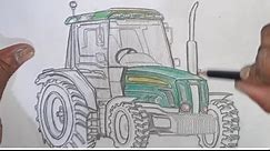 how to draw a john deere tractor/ जॉन डीयर ट्रैक्टर कैसे बनाएं #johndeere #tractor