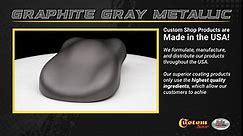 Custom Shop - Graphite Gray Metallic - Hot Rod Flatz Flat Matte Satin Urethane Auto Paint - Complete Gallon Paint Kit - Professional Low Sheen Automotive, Car Truck Coating, 4:1 Mix Ratio