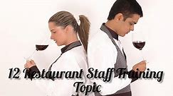 12 Restaurant Staff Training Topic to Train Your Staff | MR.D- F&B Trainer | F&B Training Manual.