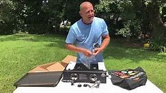 Pit Boss 2 Burner Griddle - Unboxing and review - side by side Coleman propane camp stove.