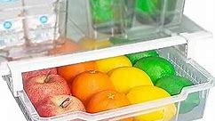Smart Design Adjustable Sliding Drawer for Fridge Storage – Extra Large, Holds up to 20 lbs. – Extendable Fridge Drawer Organizer for Easy Organization and Storage – Made with BPA-Free Plastic