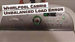 Whirlpool Cabrio UL / Unbalanced Load Fix