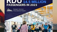 NEW RECORD ✈️ RDU Airport welcomed 14,523,996 travelers in 2023 — breaking our previous high mark for annual passenger traffic by 2%. | Raleigh-Durham International Airport (RDU)