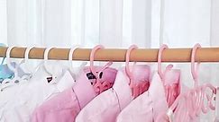 Plastic Clothes Hanger Heart Hangers Space Saving Cute Hangers for Outside Clothes Closet for Shirt Suit Coat 10PCS (Pink)