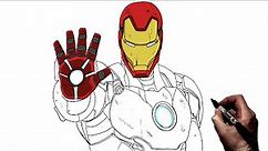 How To Draw Iron Man | Step By Step | Marvel