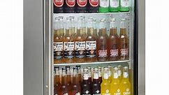 Schmick 304 Stainless Steel 1 Door Alfresco Bar Fridge With Heated Glass , White Led And Triple Glazing