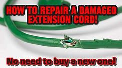 HOW TO REPAIR A DAMAGED EXTENSION CORD!.. #powercord #diy #remodel #diypatch #powertools #repairing