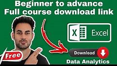 Microsoft Excel beginner to advance full course download link #excel #download #Free