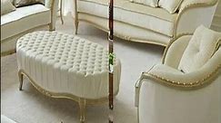 Classic Sofa Set Genuine Leather Living Room Sets U Shaped Sectional Sofa Beige Living Room Set