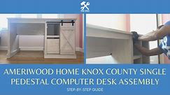 Ameriwood Home Knox County Single Pedestal Computer Desk Assembly (Allan 52'' Desk)