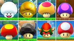 All Special Mushrooms in New Super Mario Bros. U