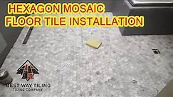 bathroom floor (Hexagon mosaic tile)