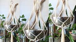 DIY Macrame plant hanger | Large spiral macrame plant hanger tutorial