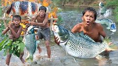 Primitive Technology - Meet Fish In The Lake Cacth And Cooking
