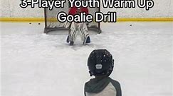 Youth Goalie Warm Up Drill #hockey #icehockey #nhl #hockeygoalie
