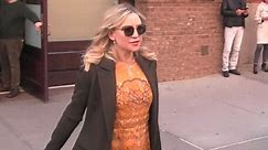 Kate Hudson leaves hotel in New York for Fabletics meetings