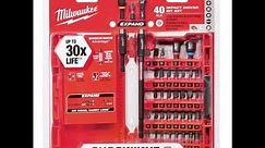 Milwaukee 40 piece 1/4 inch impact driver bit set from The Home depot